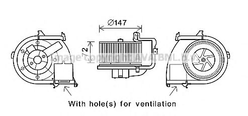 PRASCO RT8593 Electric Motor, interior blower